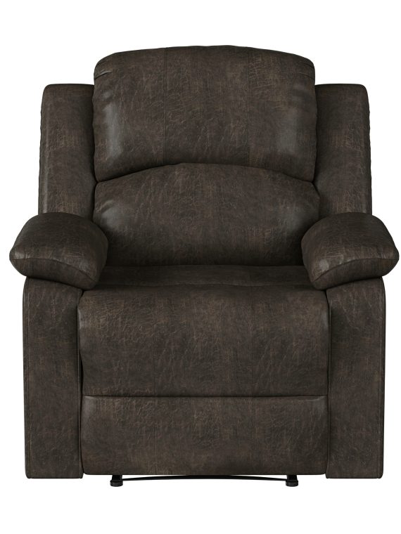 2026 Relax A Lounger – Dorian Recliner in Faux Leather – Dark Brown