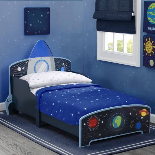2026 Delta Children Space Adventures Rocket Ship Wood Toddler Bed