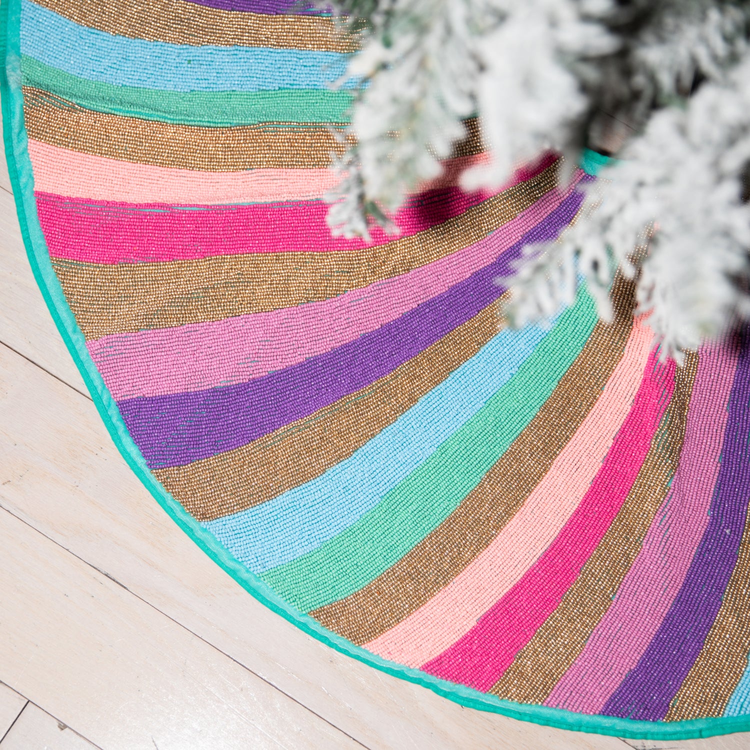 Gold Candyland Swirl Tree Skirt, 48
