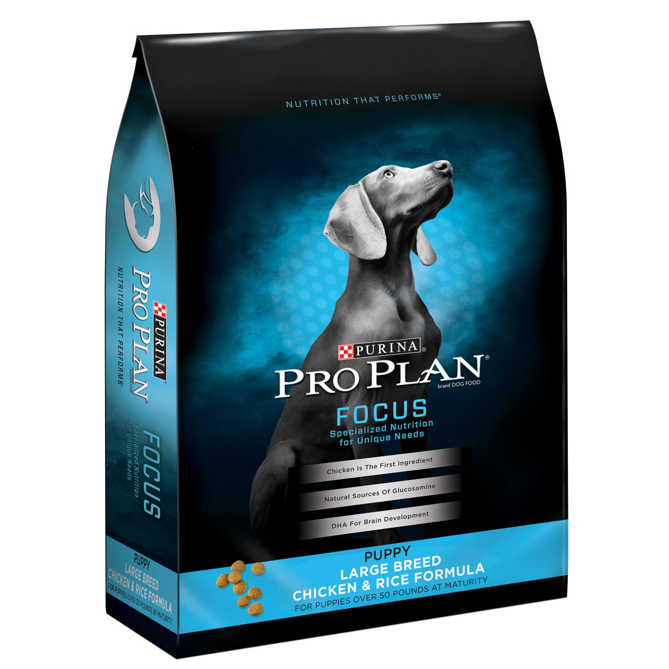 Purina Pro Plan FOCUS Large Breed Chicken u0026 Rice Formula Dry Puppy Food - 34 lb. Bag