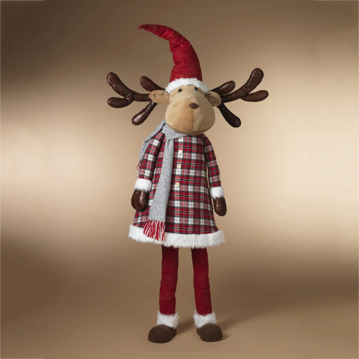 Fabric Jumbo Size Holiday Moose Figurine, 82.6