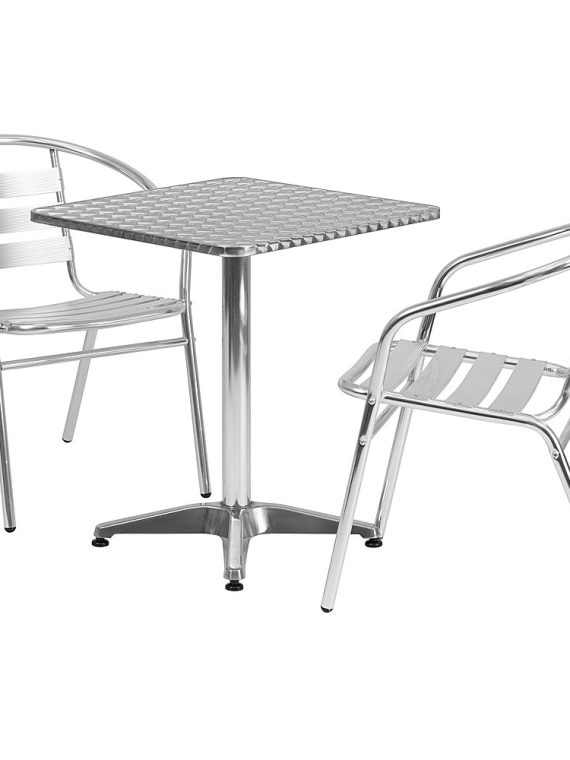 2026 Alamont Home – Lila Outdoor Square Contemporary 3 Piece Patio Set – Aluminum