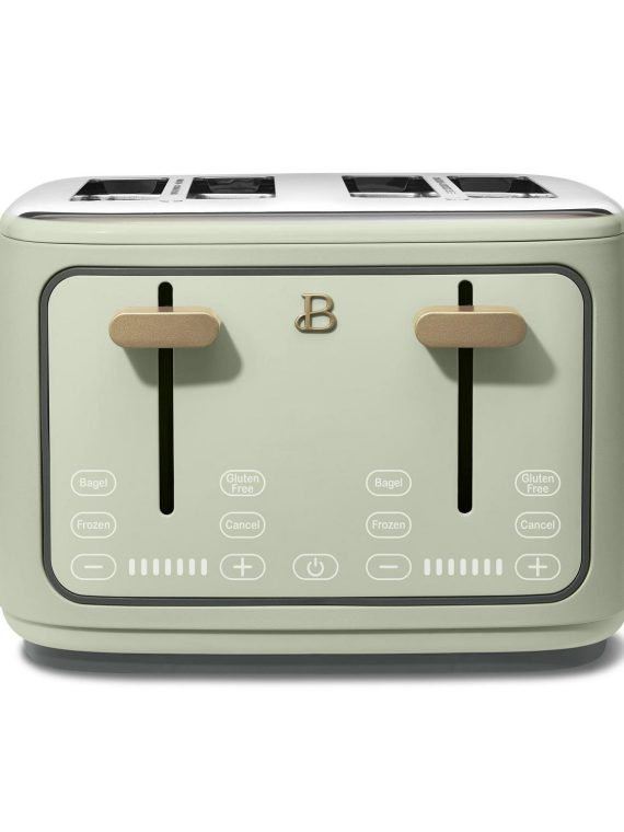 2026 Beautiful 4 Slice Toaster, Sage Green by Drew Barrymore