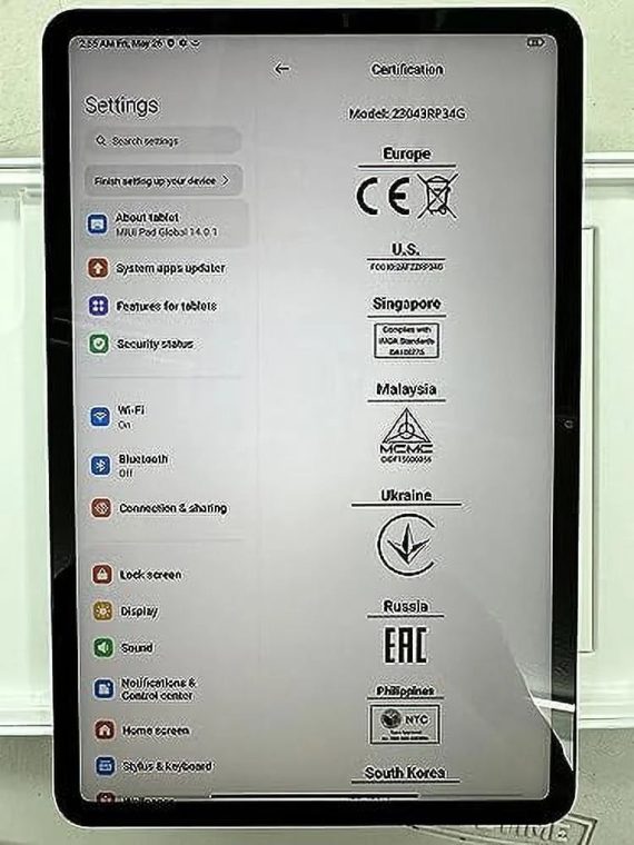 2026 Xiaomi Pad 6 WiFi Version 11 inches Global 144Hz 8840mAh Bluetooth 5.2 Four Speakers Dolby Atmos 13 Mp Camera (128GB + 6GB, Gravity Gray)