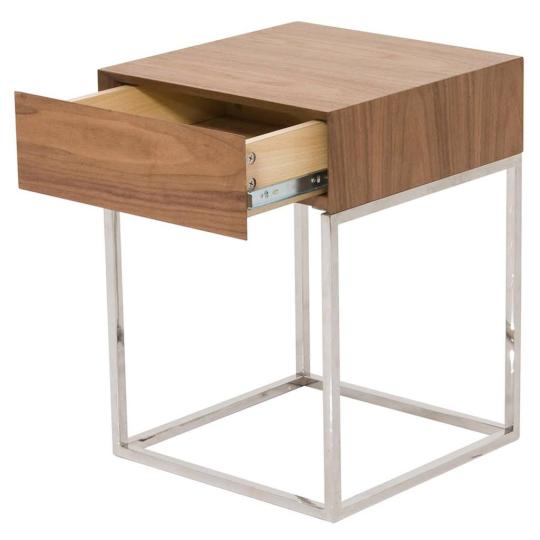 2026 Moe's Home Collection Chio Side Table Walnut