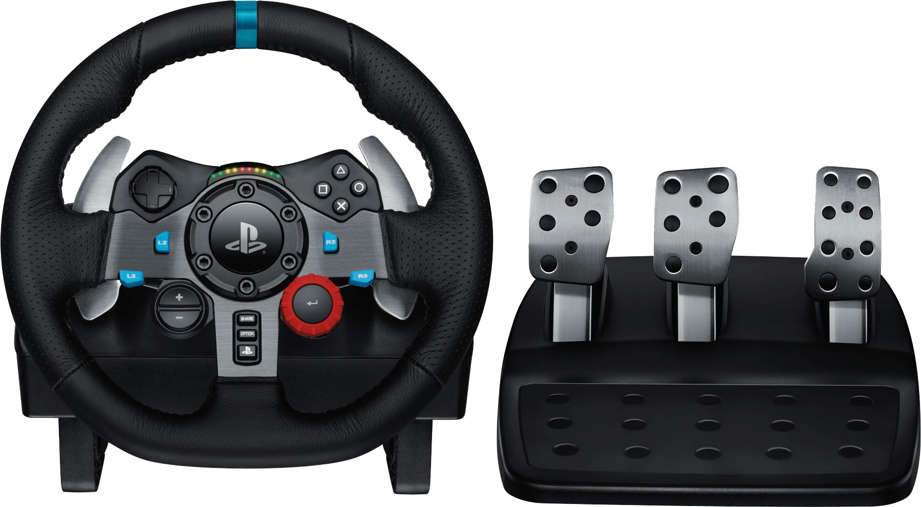 2026 Logitech – G29 Driving Force Racing Wheel and Floor Pedals for PS5, PS4, PC, Mac – Black