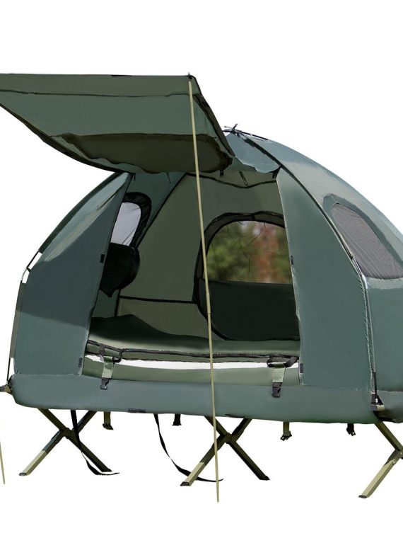 2026 Goplus 1-Person Compact Portable Pop-Up Tent/Camping Cot Air Mattress Sleeping Bag