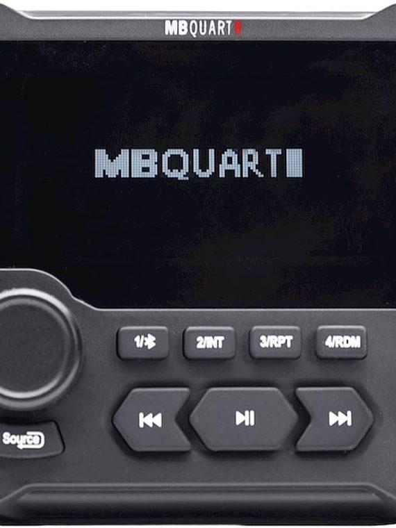 2026 MB Quart – 160 Watt Powered Off-Road & Marine Multimedia Source Unit with AM/FM/Bluetooth – Black