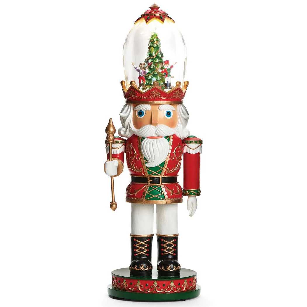 Musical LED Lighted Christmas Nutcracker W/ Rotation, 16