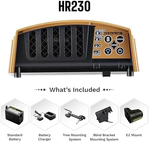 2026 Ozonics HR-230 Scent Eliminator | Ozone Generator for Hunting – Advanced Odor Eliminator Device for Blinds or Stands – Includes Rechargeable Battery & Tree Mounting System – Hunting Scent Killer!