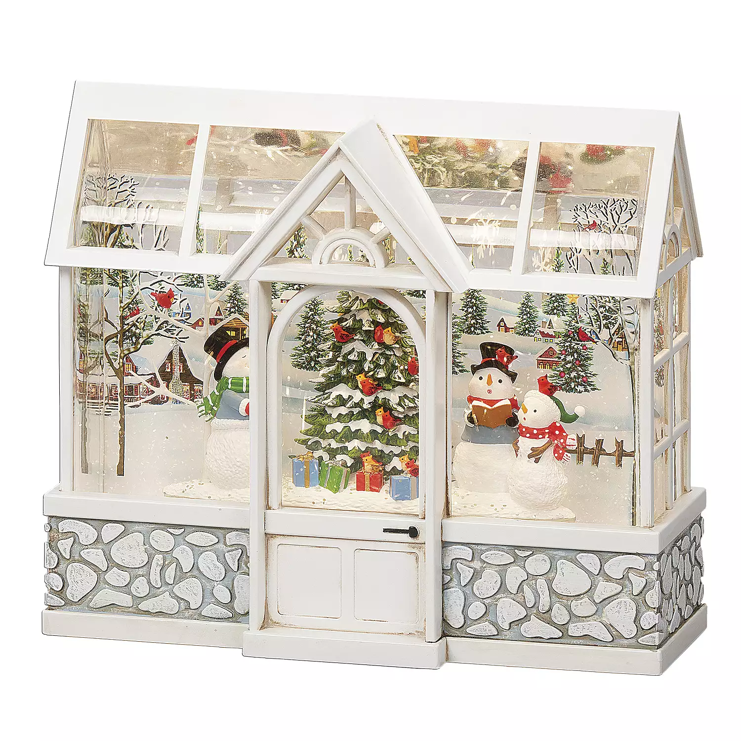 Snowman Choir in LED Light Up Winter Conservatory, 8