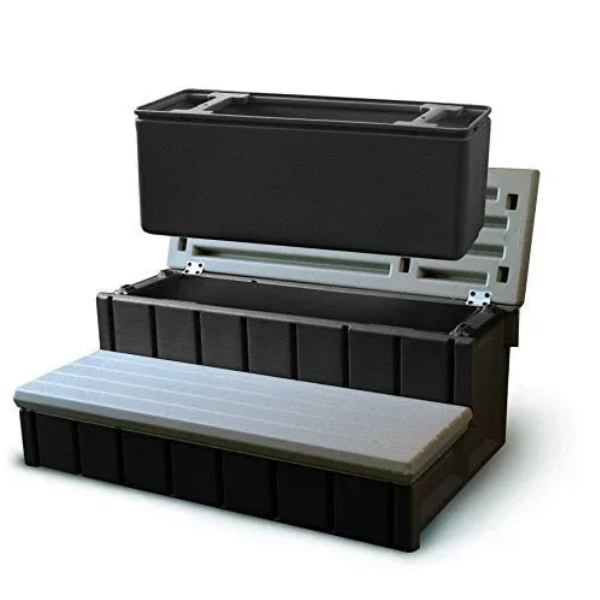 Confer Plastics Spa Step with Storage - Gray