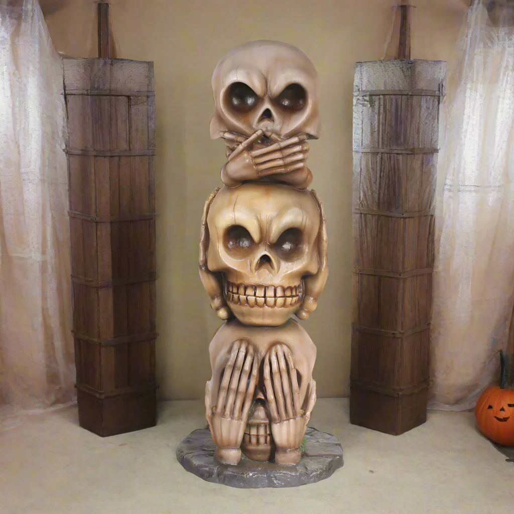 No Speak, Hear, See Skull Pillar