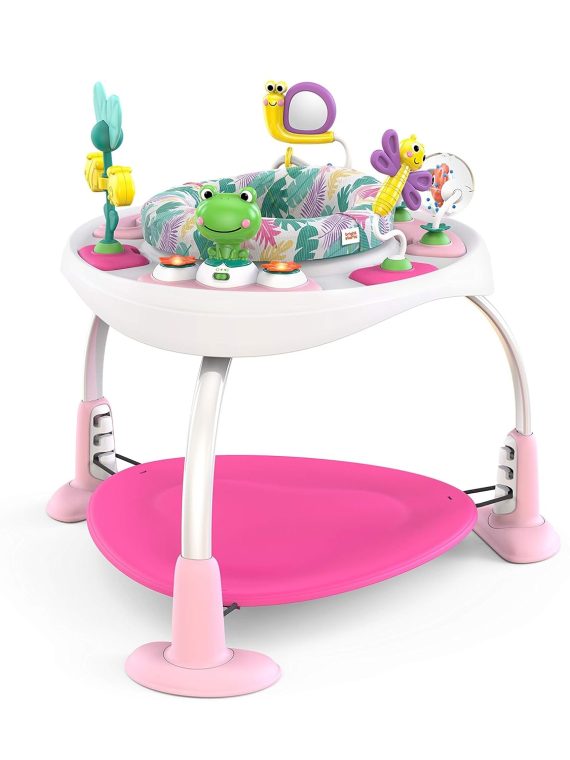 2026 Bright Starts Bounce Bounce Baby 2-in-1 Activity Jumper & Table – Playful Palms