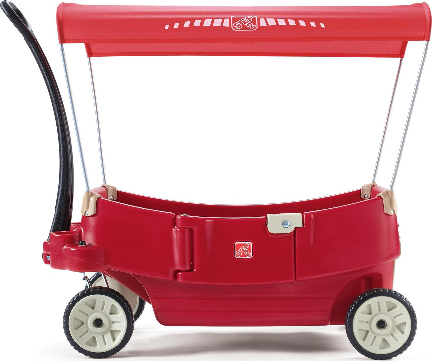 2026 Step2 All Around Canopy Wagon Red Kids Wagon with Canopy