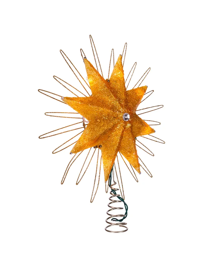 10-Light Capiz Gold Star Treetop, 12