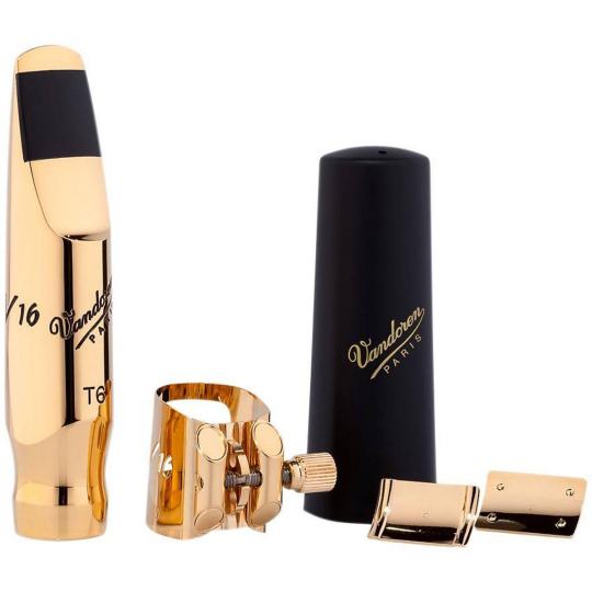 2026 Vandoren V16 Metal Tenor Small Chamber Mouthpiece with Optimum Ligature/Cap Kit T6