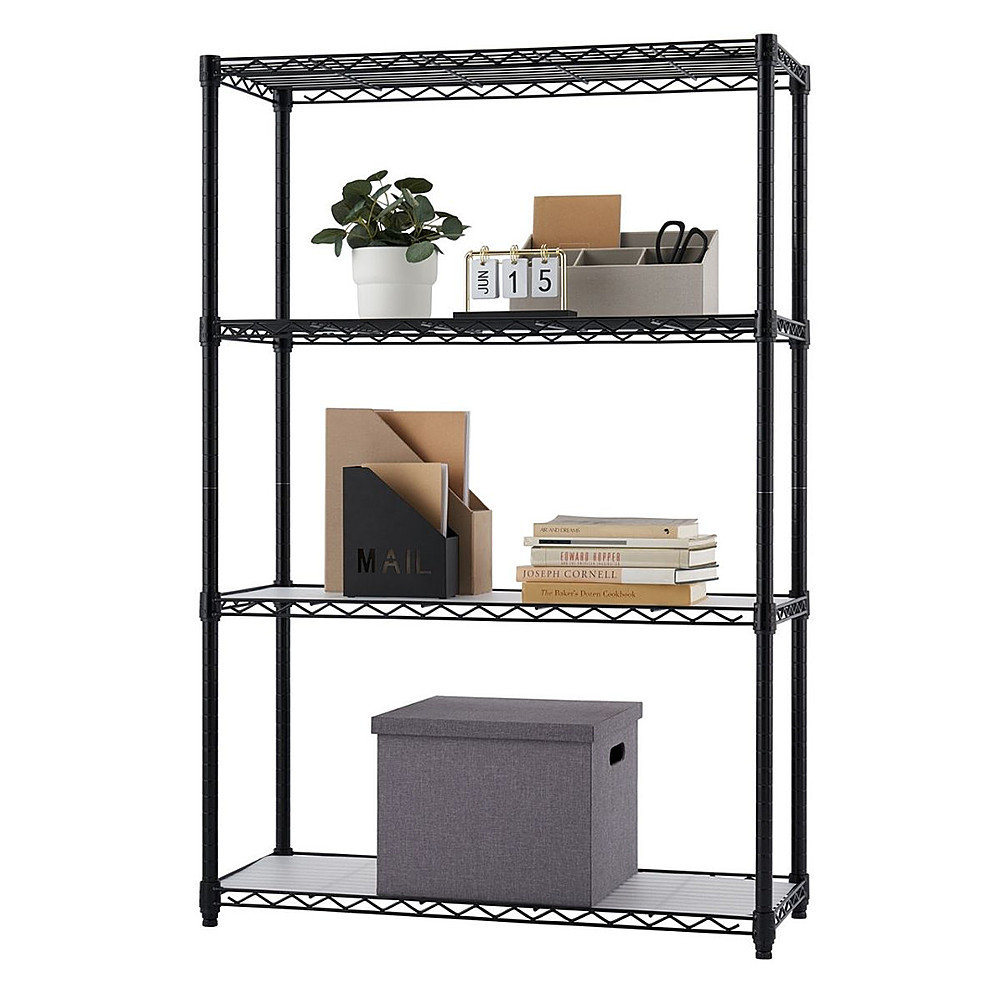 2026 TRINITY 4-Tier | 36x14x54 | Commercial Wire Shelving | NSF | w/ Liners | – Black