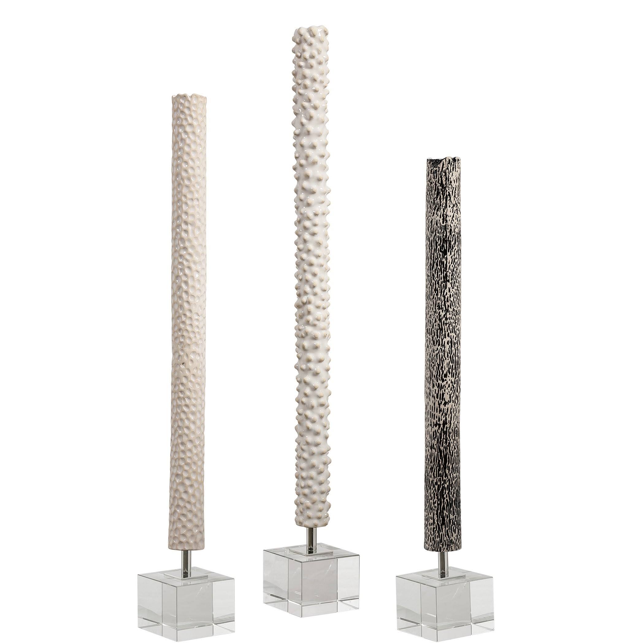 2026 Uttermost 17869 Makira Cylindrical Sculptures Set of 3