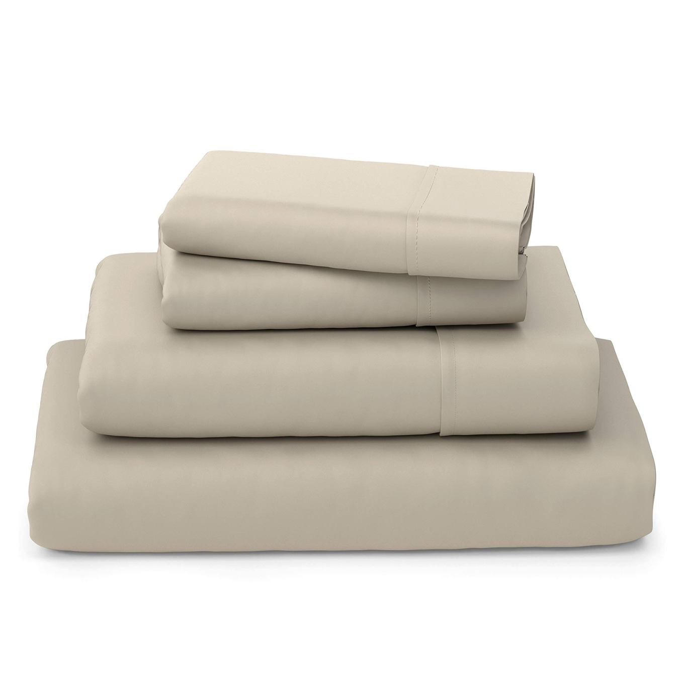 Cosy House Collection Luxury Bamboo Bed Sheet Set - Hypoallergenic Bedding Blend - 4 Piece - Full, Tan, Beige