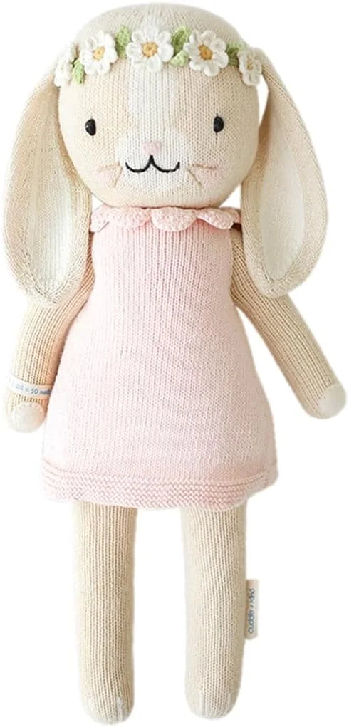 2026 The bunny blush little 13′′ Hand-knit Doll – 1 Doll = 10 Meals, Fair Trade, Heirloom Quality, Handcrafted in Peru, 100% Cotton Yarn