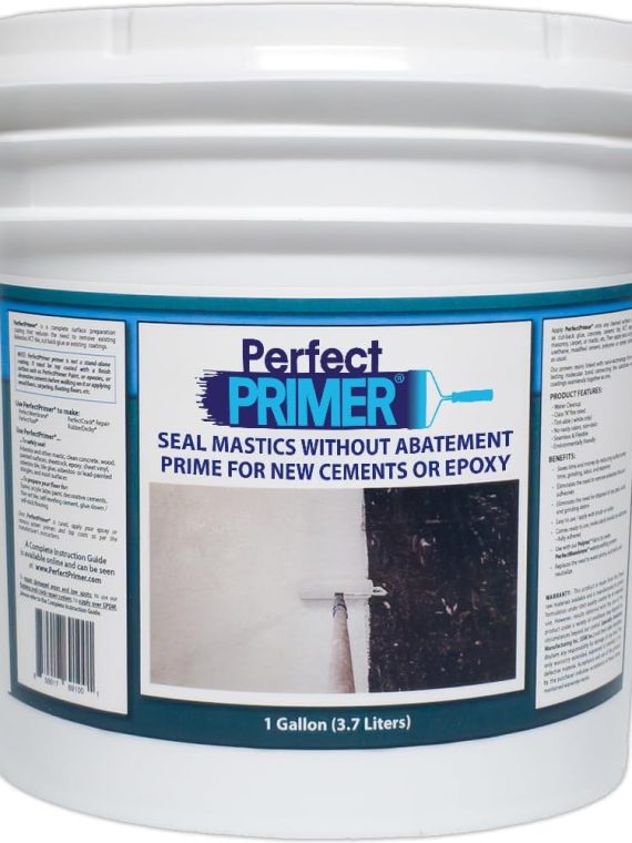 2026 The Only Encapsulant that Seals Non-Friable Black Mastic and Primes for New Paint, Epoxy, Tile, Leveling Cements, and more. 1 Gallon (Light Grey)