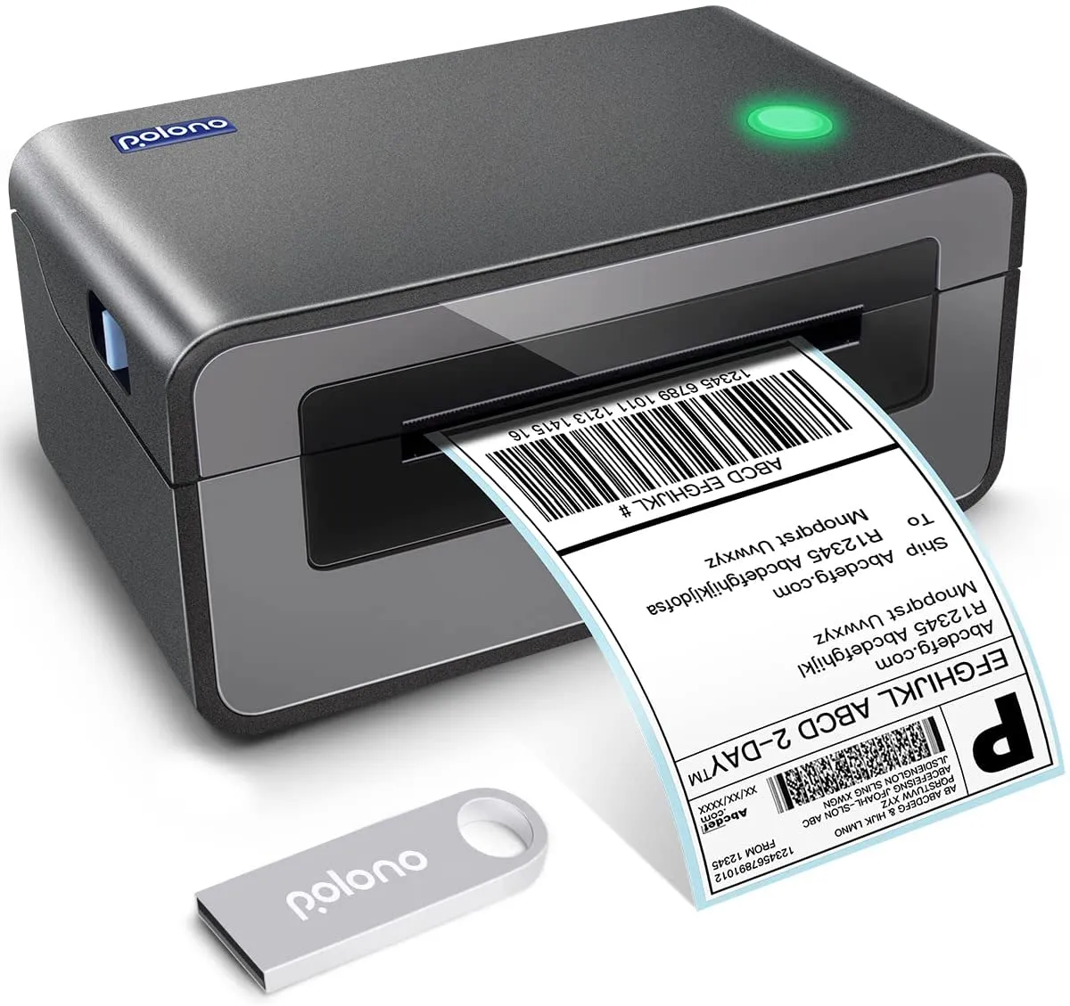 Polono Label Printers - 150mm/s 4x6 Thermal Label Printer