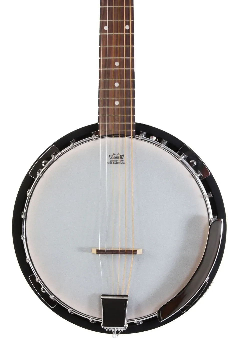 Left Handed 6 String Banjo Guitar with Closed Back Resonator and 24 Brackets