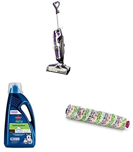 Bissell Crosswave Pet Pro All in One Wet Dry Vacuum Cleaner, 2306A and Bissell 1789G MultiSurface Floor Cleaning Formula(80 oz)