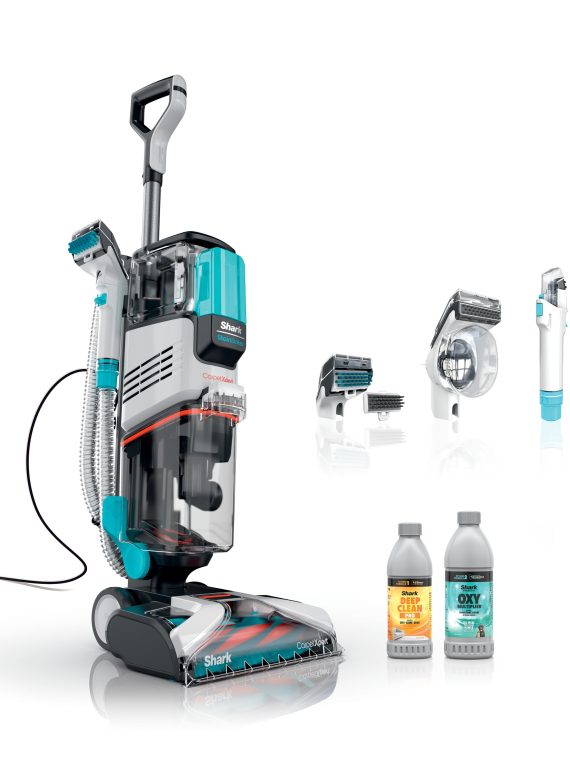 2026 Shark – CarpetXpert with Stainstriker Technology Corded Upright Deep Carpet and Upholstery Cleaner with Built-in Spot Remover – White
