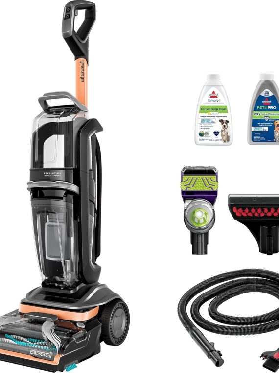 2026 BISSELL Revolution HydroSteam Pet Carpet Cleaner  Upright Deep Cleaner  HydroSteam Technology  2-in-1 Pet Upholstery Tool & Formulas Included  3432