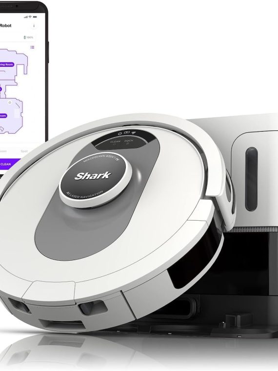 2026 Shark AI Ultra Voice Control Robot Vacuum with Matrix Clean Navigation  Home Mapping  60-Day Capacity  Self-Empty Base for Homes with Pets  Carpet & Hard Floors (Silver/Black)
