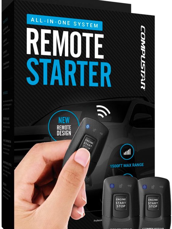 2026 Compustar – 1-Way Remote Start System – Installation Included – Black