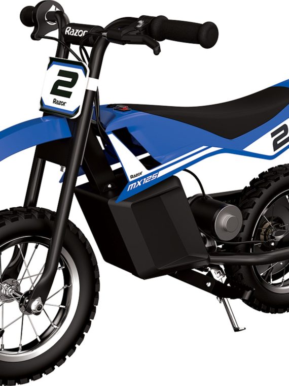 2026 Razor – MX125 Dirt Rocket eBike w/ 5.3 Miles Max Operating Range and 8 mph Max Speed – Blue