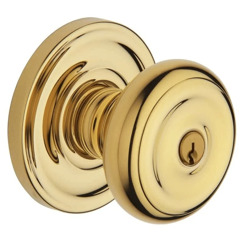 Baldwin 5213.003.ENTR Colonial Keyed Door Knob Lifetime Brass