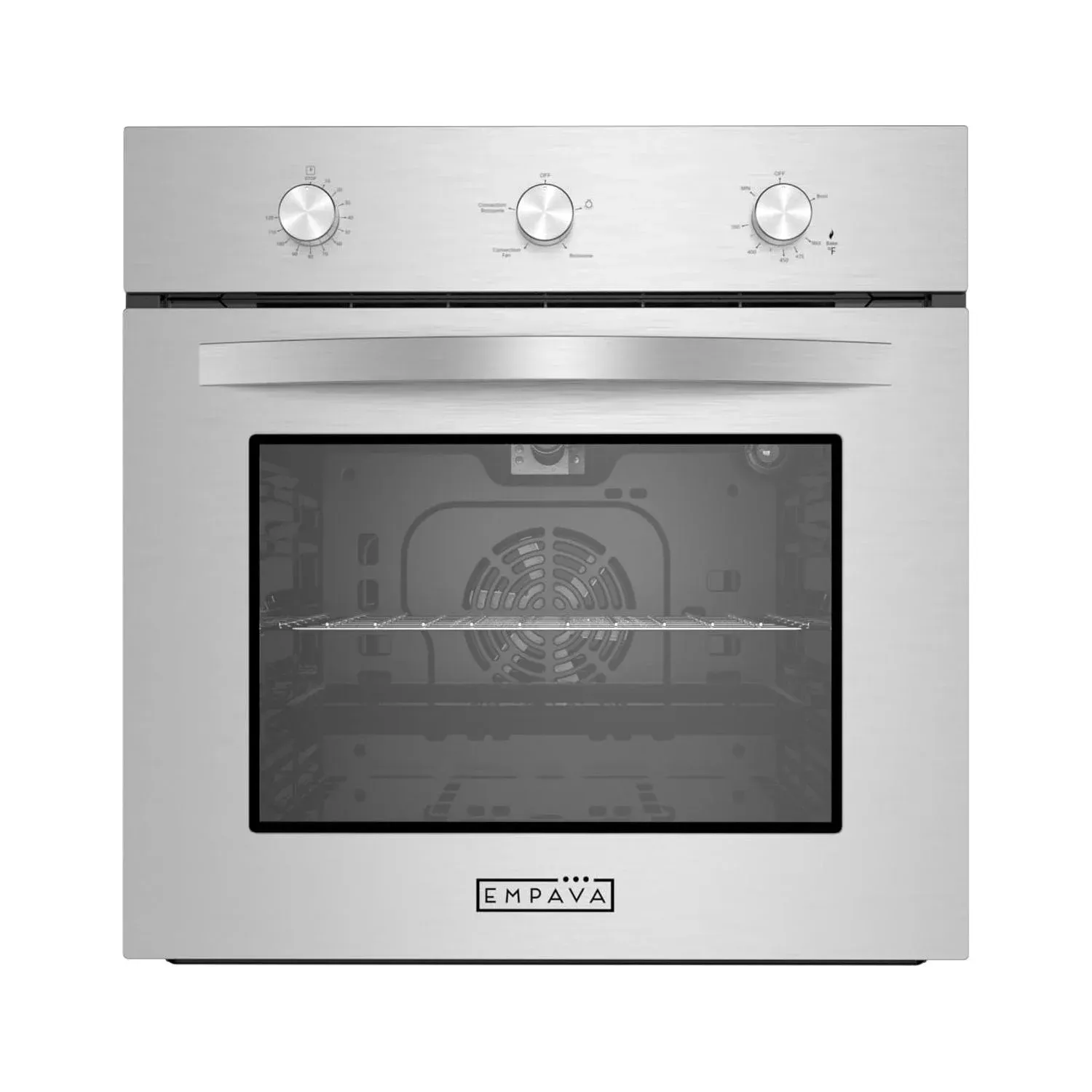 Empava 24-inch 2.3 Cu.ft. Single Propane Gas Wall Oven - Convection Fan in Stainless Steel - EMPV-24WO11L