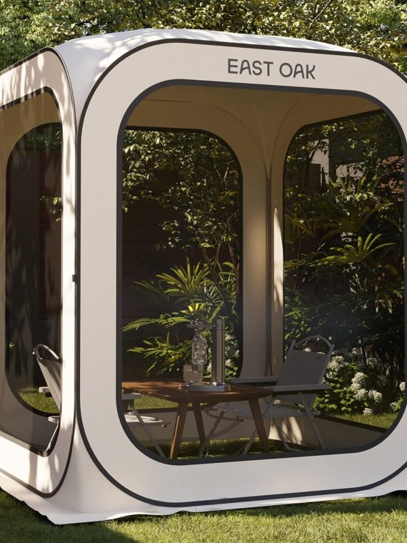 2026 EAST OAK Screen House Tent Pop-Up  Portable Screen Room Canopy Instant Screen Tent 6 x 6 FT with Carry Bag for Patio  Backyard  Deck & Outdoor Activities  Beige