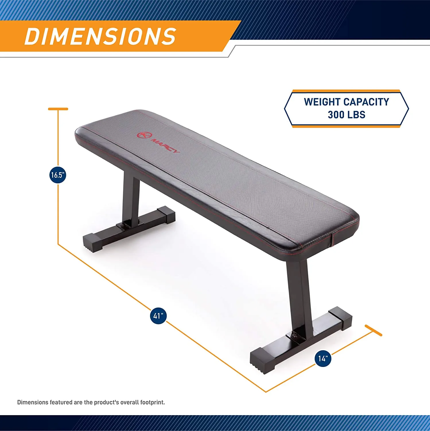 Marcy Flat Utility 600 lbs Capacity Weight Bench for Weight Training
