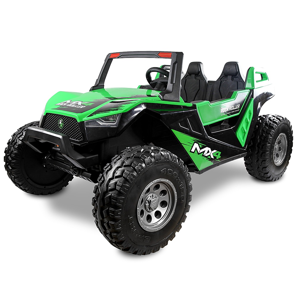 2026 Hyper – Rock Roller MX4 UTV Powered Ride-On w/ 3 Mile Range & 5.5 MPH Max Speed – Green/Black