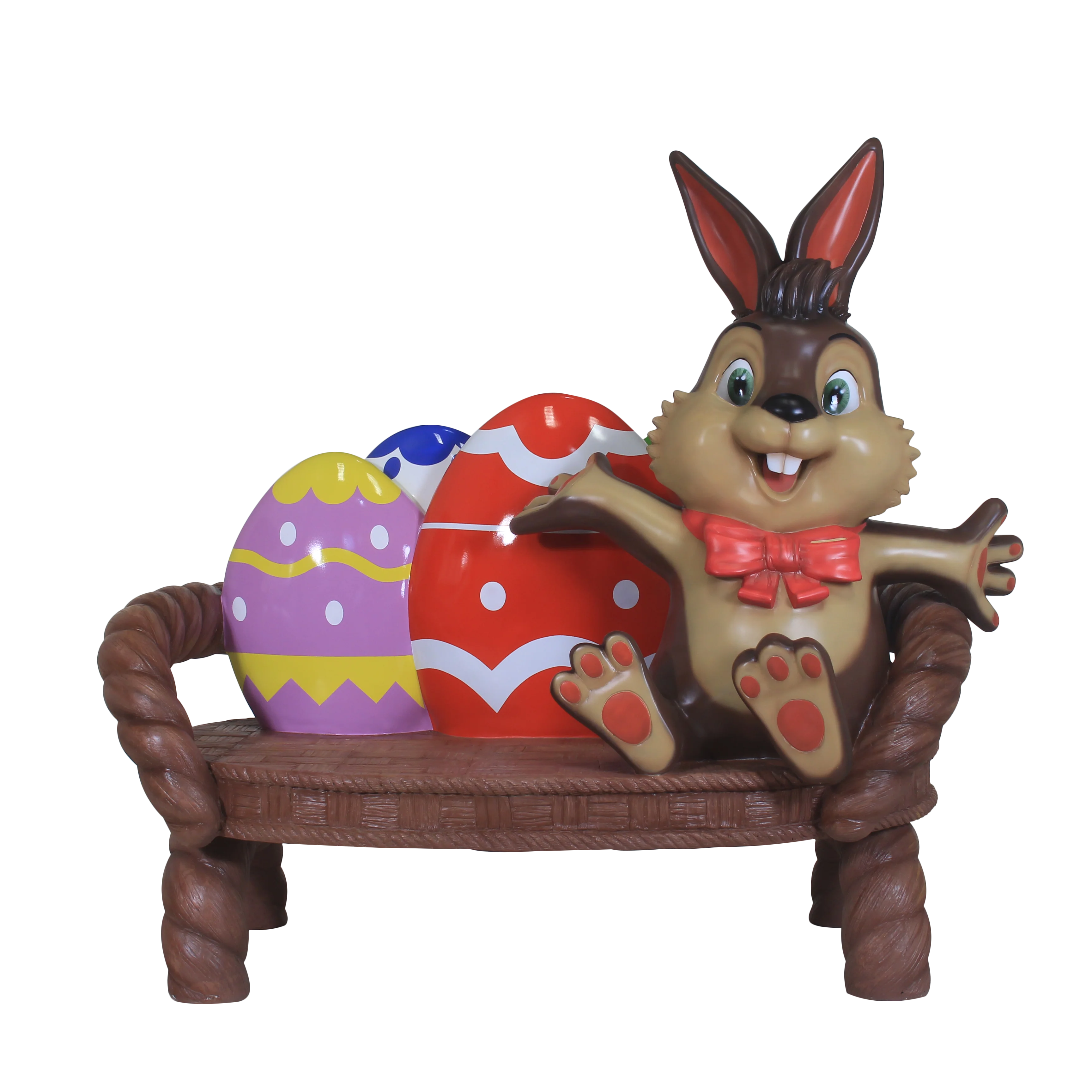 Easter Egg Bench - With Easter Bunny