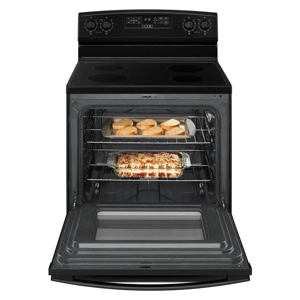4.8 cu. ft. Electric Range in Stainless Steel - Black