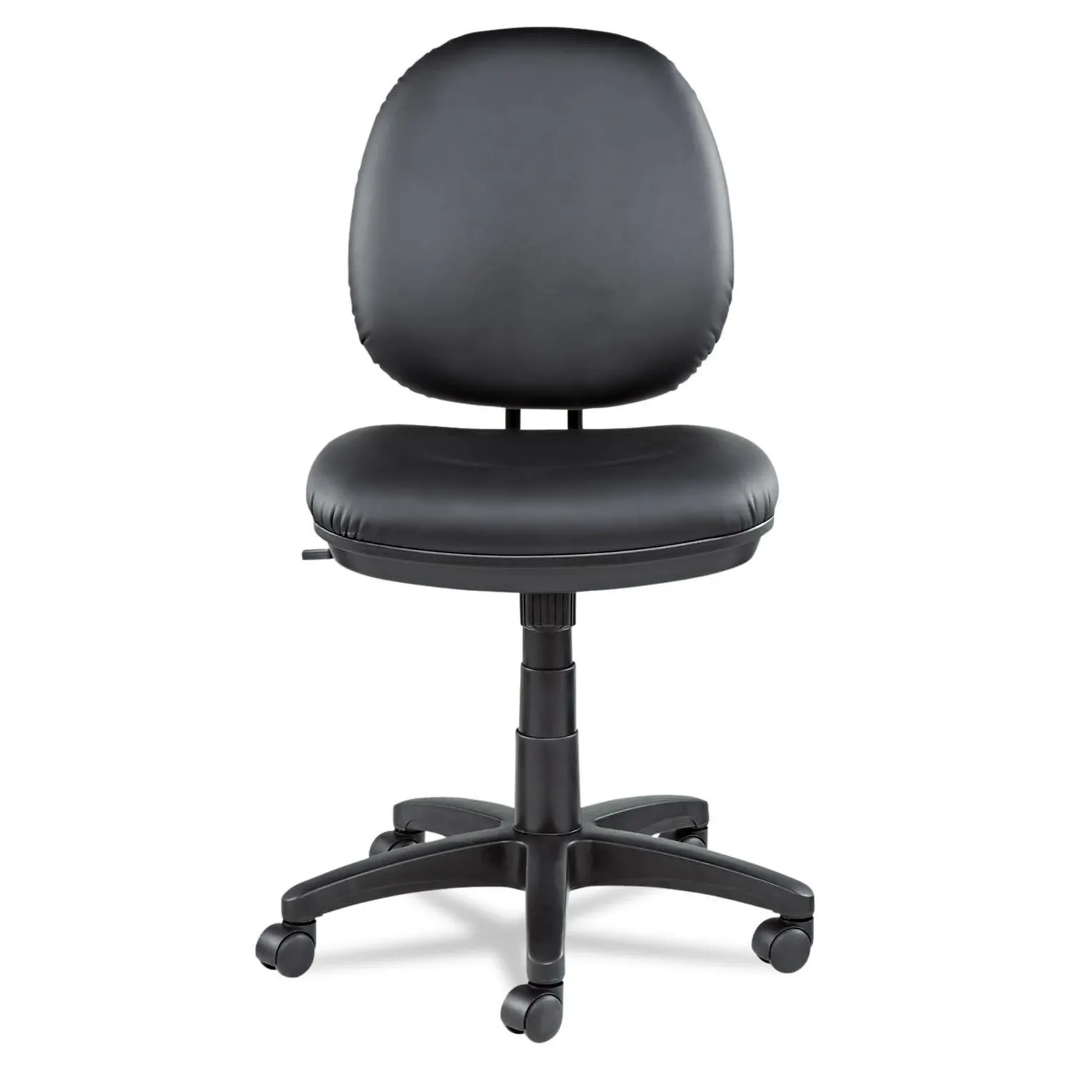 Alera Interval Series Swivel/Tilt  Leather Task Chair, Black