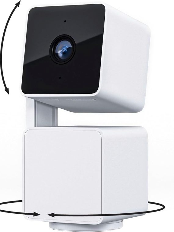 2026 Wyze – Cam Pan v3 Indoor/Outdoor Wifi, 1080p, Pan/Tilt/Zoom Security Camera – WHITE