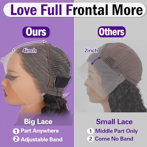 2026 LRV 26 Inch Deep Wave Lace Front Wigs Human Hair 13×4 HD Lace Front Wigs Human Hair Pre Plucked Brazilian Deep Wave Wig Human Hair Wet Wavy Glueless Frontal Wigs Human Hair Deep Wave Wig 180 Density