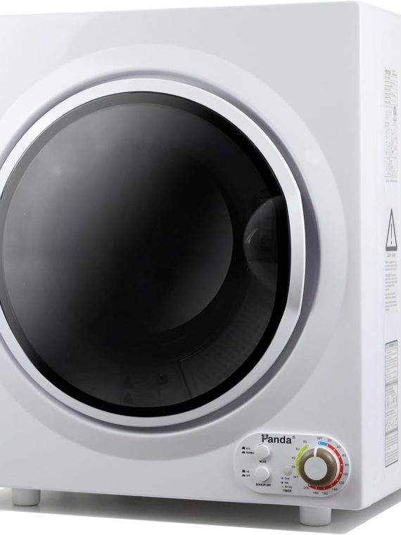 2026 Panda Compact Dryer 13.2 lbs Load Volume 110V 1500W Portable Clothes Dryer 3.5 cu.ft. Stainless Steel Tub  4 Drying Modes