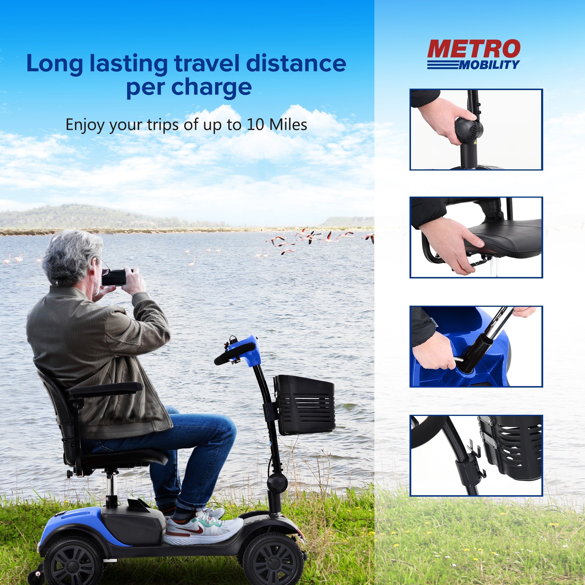 2026 4 Wheel Mobility Scooter - Electric Wheelchair