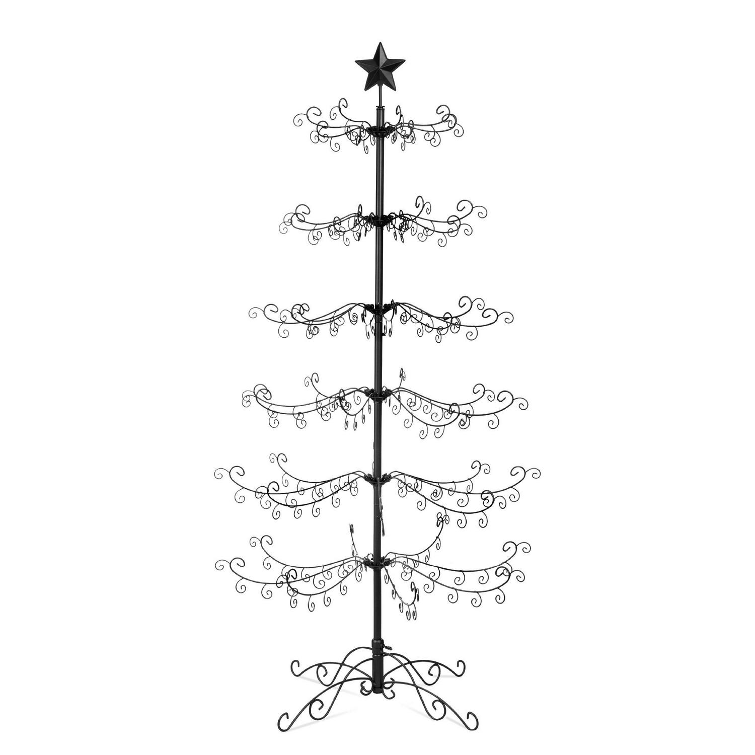 2026 Best Choice Products 6ft Wrought Iron Ornament Display Christmas Tree w/ Easy Assembly, Stand ?Black
