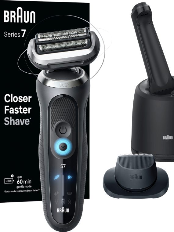 2026 Braun Series 7 Wet/Dry Electric Shaver with Smart Center – Grey
