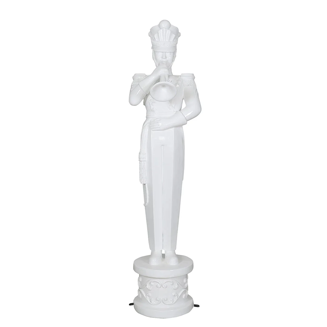 Soldier Playing Trumpet (Metallic White)