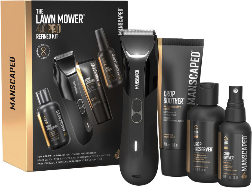 2026 Manscaped – The Lawn Mower 4.0 Pro Refined Package SkinSafe Rechargeable Wet/Dry Groin and Body Hair Trimmer, Grooming Gift Set – Black